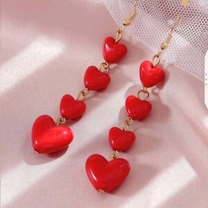✨3 FOR $28✨🆕♥️RED HEART DROP EARRINGS♥️